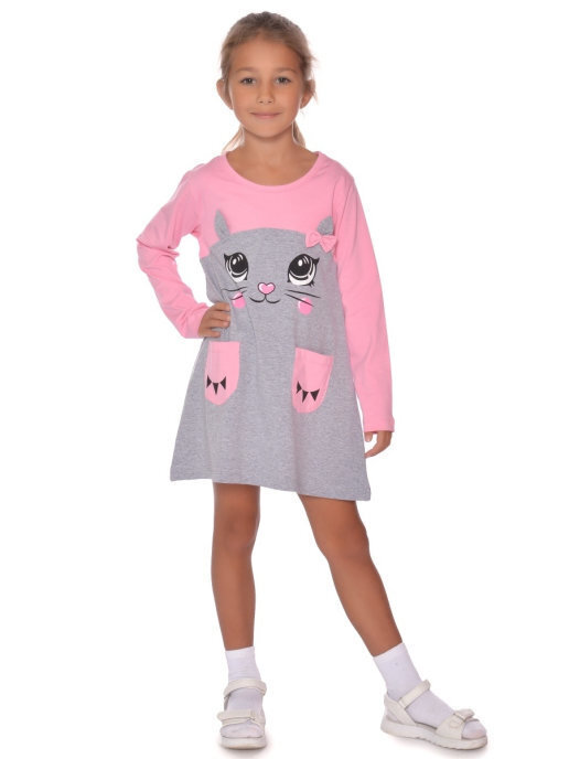 Платье для девочки с мордочкой кошки