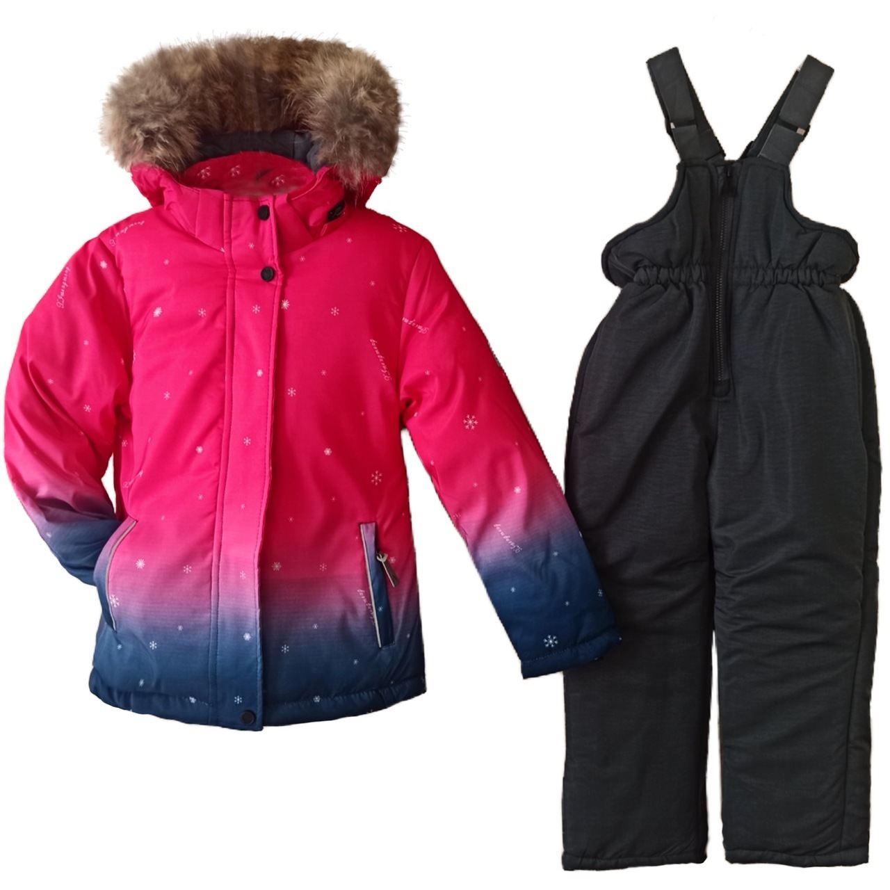Костюм: куртка и полукомбинезон (мембранный) для девочки
