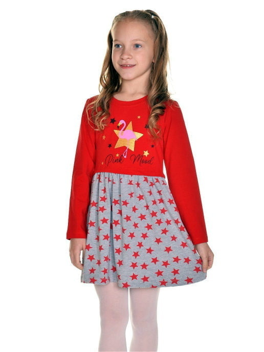 Платье для девочки "Звездочка". Цвет: красный
